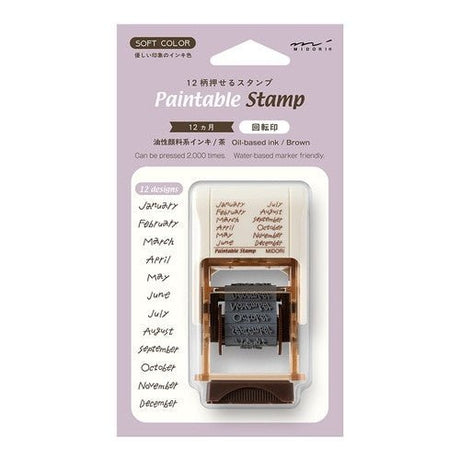 Paintable Rotating Stamp Soft Color / MIDORI - bungu