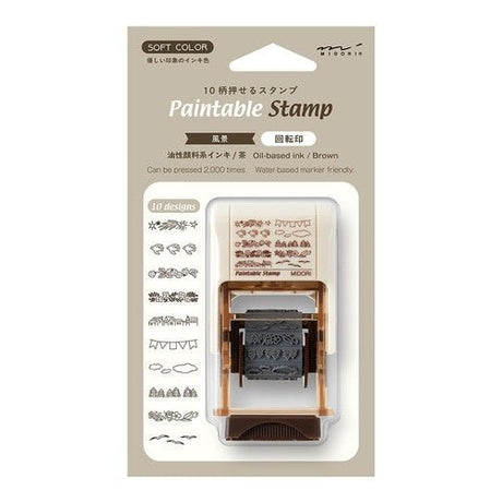 Paintable Rotating Stamp Soft Color / MIDORI - bungu