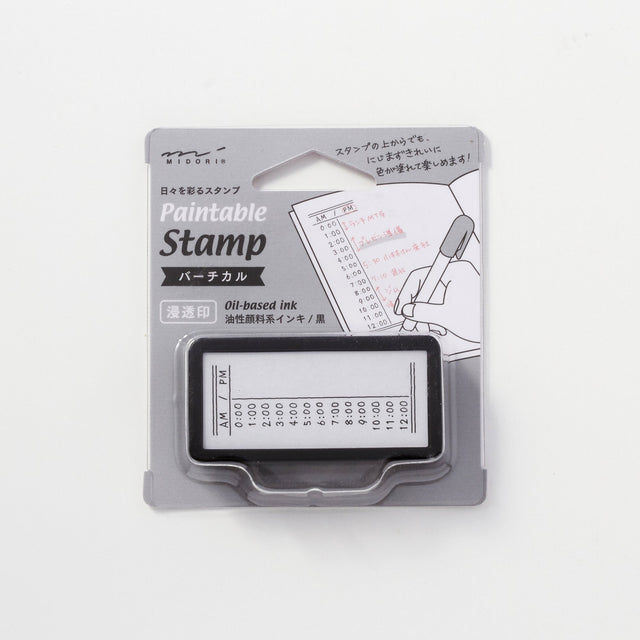 Paintable Stamp Self - Inking Rubber Stamp Half / Midori DESIGNPHIL - bungu