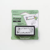 Paintable Stamp Self - Inking Rubber Stamp Half / Midori DESIGNPHIL - bungu