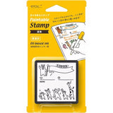 Paintable Stamp Self - Inking Rubber Stamp / Midori DESIGNPHIL - bungu