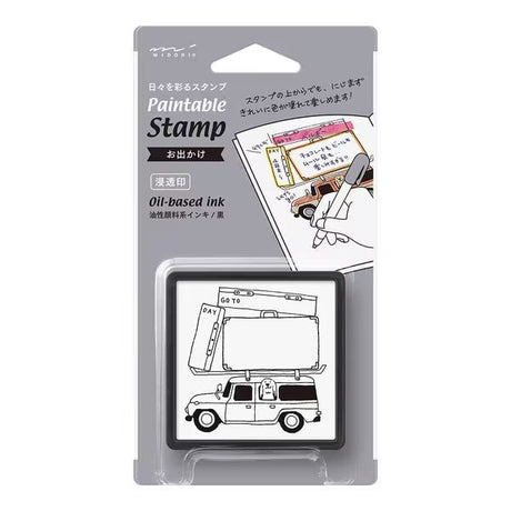 Paintable Stamp Self - Inking Rubber Stamp / Midori DESIGNPHIL - bungu