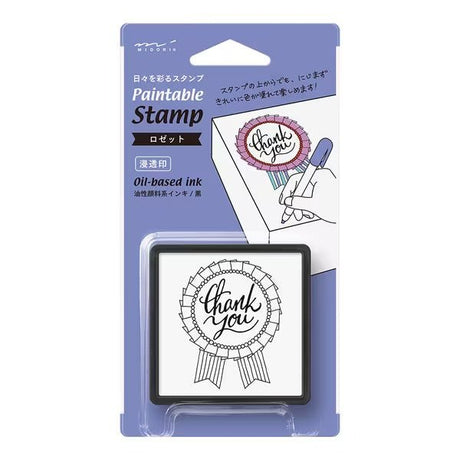 Paintable Stamp Self - Inking Rubber Stamp / Midori DESIGNPHIL - bungu