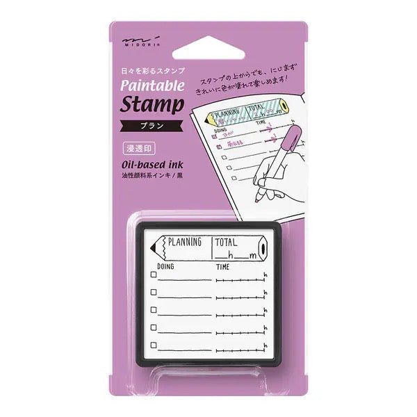 Paintable Stamp Self - Inking Rubber Stamp / Midori DESIGNPHIL - bungu