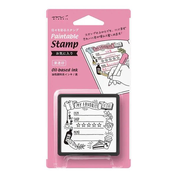 Paintable Stamp Self - Inking Rubber Stamp / Midori DESIGNPHIL - bungu