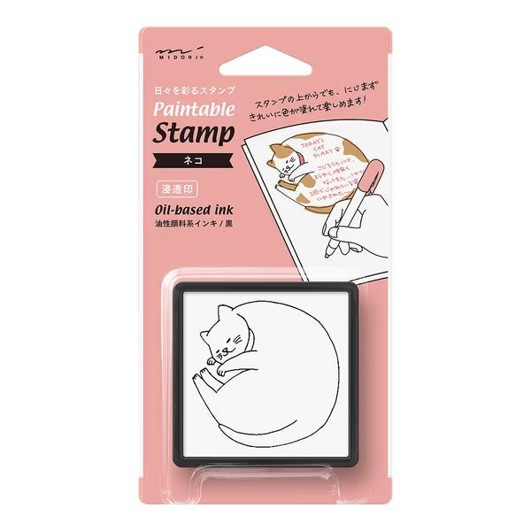 Paintable Stamp Self - Inking Rubber Stamp / Midori DESIGNPHIL - bungu