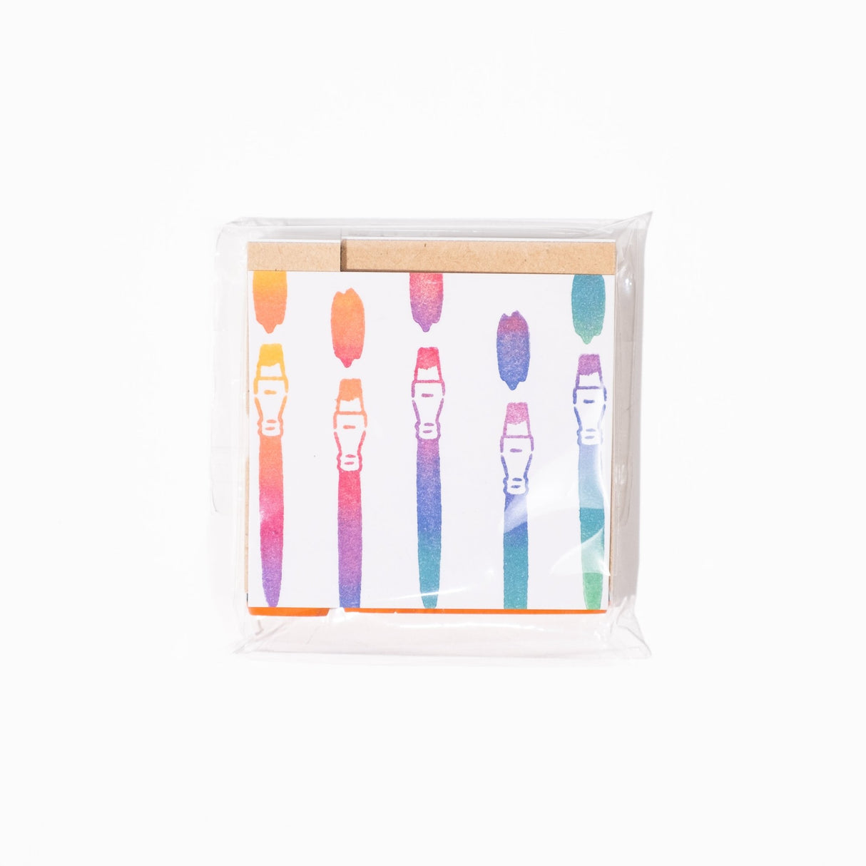 Paintbrush and Paint Tube Wood Stamp Set / Morita Inbou - bungu