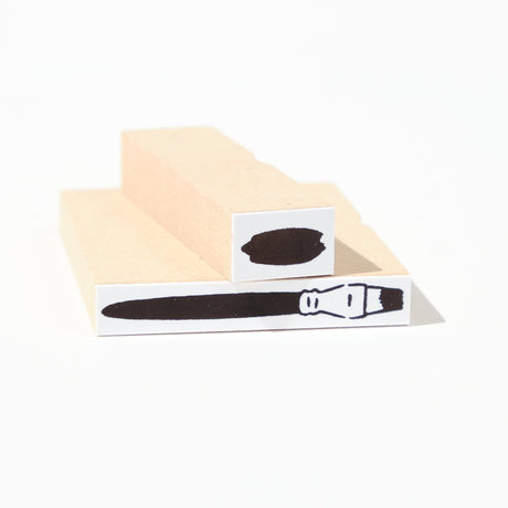 Paintbrush and Paint Tube Wood Stamp Set / Morita Inbou - bungu