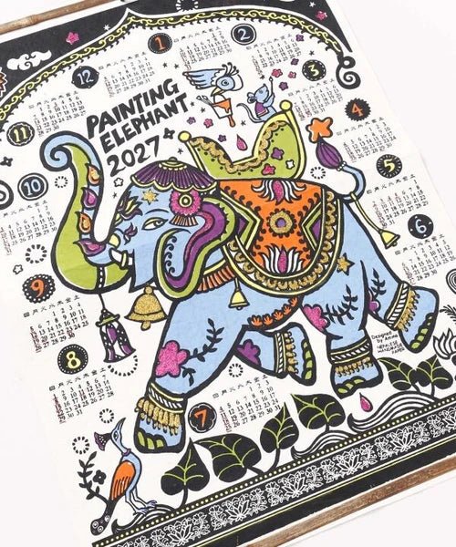 Painting Elephant Wall Calendar 2027 / Amina Collection Co., Ltd. - bungu