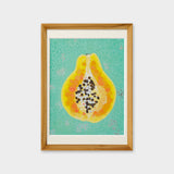[Limited] Art Touch Yuko Kurihara A4 Art Poster with Teak Frame / TOUCH & FLOW