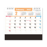 Pastel Color Desk Calendar with Pocket 2027 / Shin Nihon Calendar - bungu