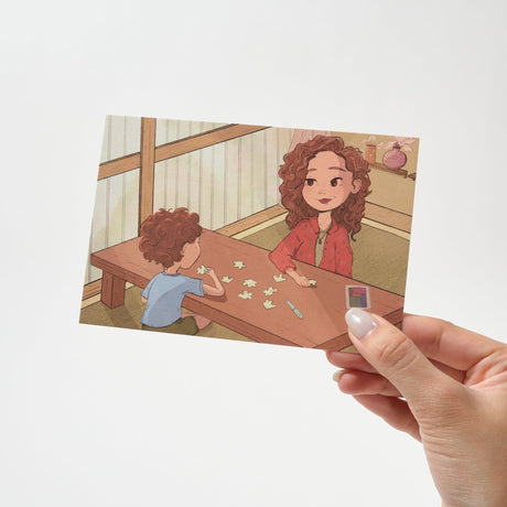 "Piece by Piece" Washi Postcard by Catherine / Bungu - bungu