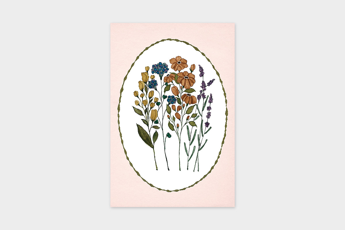 Art Touch pampeliska Floral Pattern Postcards / TOUCH & FLOW