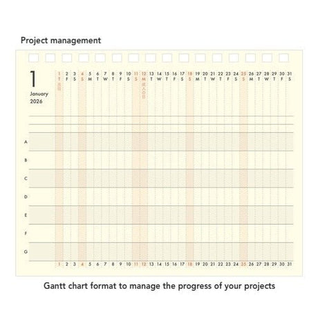 Plus Stand Diary 2026 / Midori DESIGNPHIL - bungu