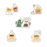 Pochitto Cafe Flake Seal Stickers / Furukawa Shiko - bungu