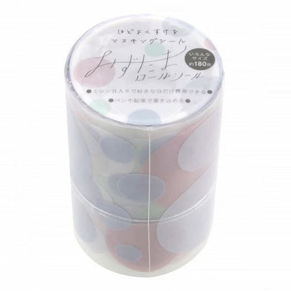 Polka Dot Roll Stickers / Sun - Star - bungu