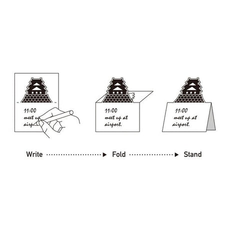 Pop - Up Japan Die - Cut Stand Memo Pad / Marumo Printing Stationery - bungu