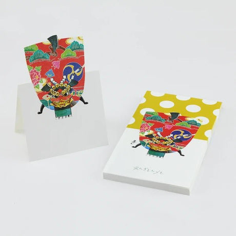 Pop - Up Lion Dance Die - Cut Stand Engimon Memo / Marumo Printing Stationery - bungu
