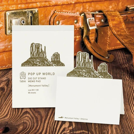 Pop - Up World Die - Cut Stand Memo Pad / Marumo Printing Stationery - bungu