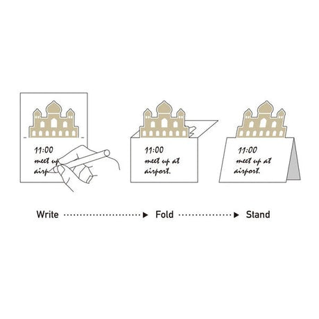 Pop - Up World Die - Cut Stand Memo Pad / Marumo Printing Stationery - bungu