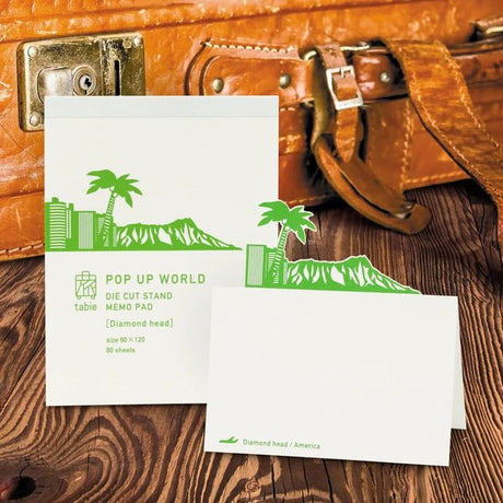 Pop - Up World Die - Cut Stand Memo Pad / Marumo Printing Stationery - bungu
