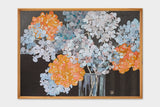 [Limited] Art Touch Yuko Kurihara Art Poster with Teak Frame / TOUCH & FLOW