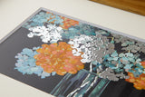 [Limited] Art Touch Yuko Kurihara A4 Art Poster with Teak Frame / TOUCH & FLOW