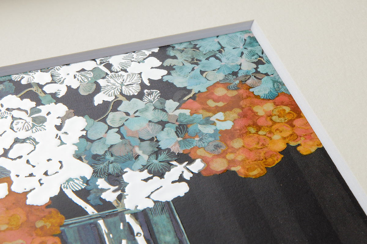 [Limited] Art Touch Yuko Kurihara A4 Art Poster with Teak Frame / TOUCH & FLOW