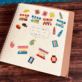 Potsu Potsu Street Retro Stickers / Kinokosya - bungu