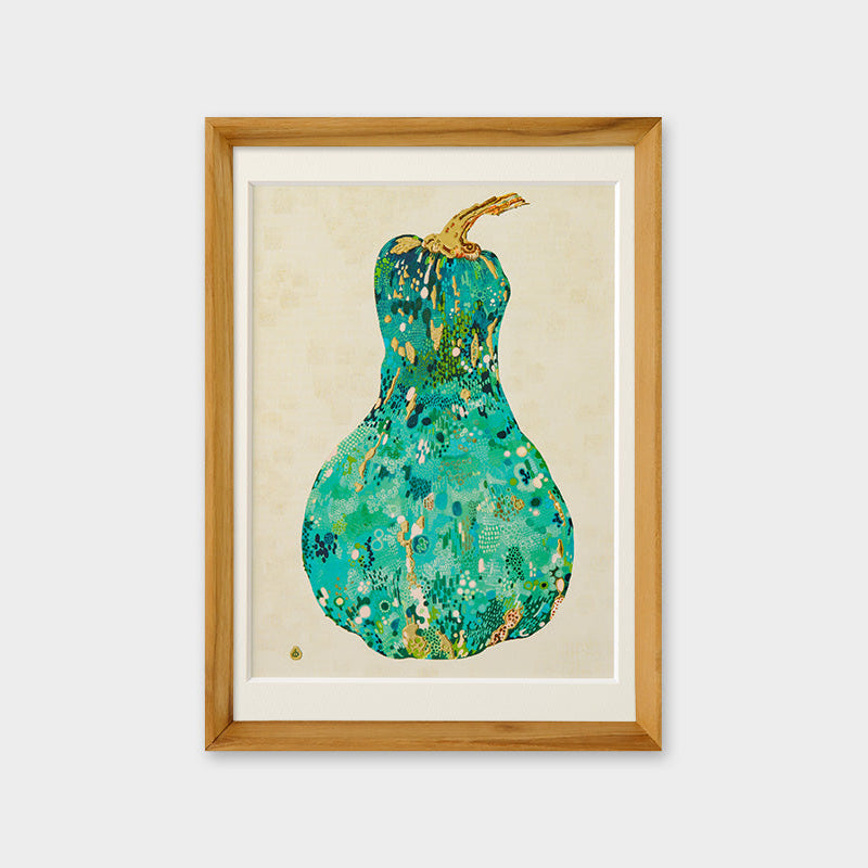 [Limited] Art Touch Yuko Kurihara A4 Art Poster with Teak Frame / TOUCH & FLOW