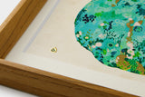 [Limited] Art Touch Yuko Kurihara A4 Art Poster with Teak Frame / TOUCH & FLOW