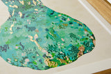 [Limited] Art Touch Yuko Kurihara A4 Art Poster with Teak Frame / TOUCH & FLOW