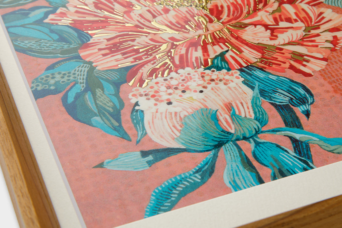 [Limited] Art Touch Yuko Kurihara A4 Art Poster with Teak Frame / TOUCH & FLOW