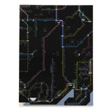 Railway Route Map Clear File Chubu Japanese Black / Tokyo Cartographic - bungu
