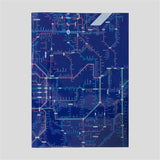 Railway Route Map Clear File Kansai Japanese Blue / Tokyo Cartographic - bungu