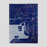 Railway Route Map Clear File Kansai Japanese Blue / Tokyo Cartographic - bungu