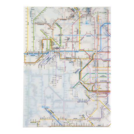 Railway Route Map Clear File Kansai Japanese / Tokyo Cartographic - bungu