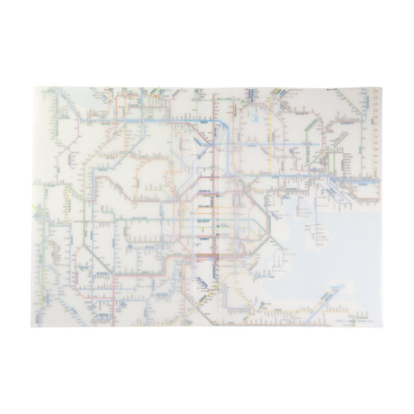 Railway Route Map Clear File Kansai Japanese / Tokyo Cartographic - bungu