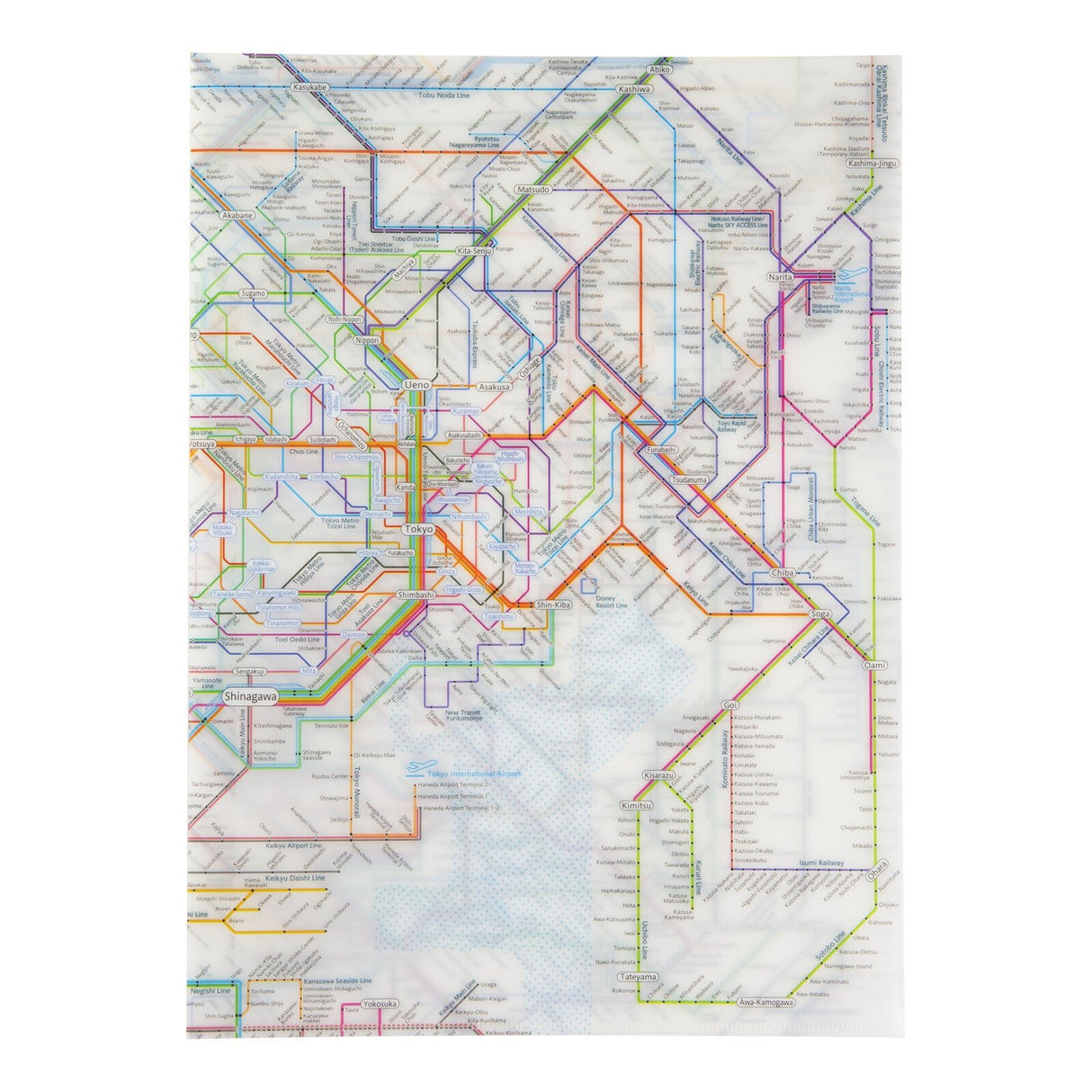 Railway Route Map Clear File Metropolitan Area / Tokyo Cartographic - bungu