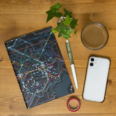 Railway Route Map Notebook A5 Tokyo Metropolitan Area / Tokyo Cartographic - bungu