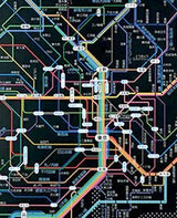 Railway Route Map Notebook A5 Tokyo Metropolitan Area / Tokyo Cartographic - bungu