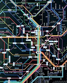 Railway Route Map Notebook A5 Tokyo Metropolitan Area / Tokyo Cartographic - bungu
