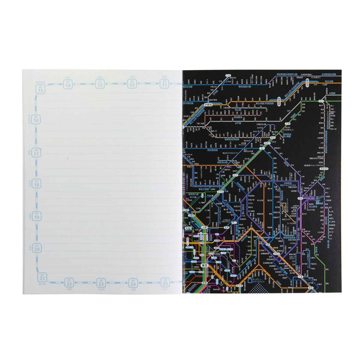 Railway Route Map Notebook A5 Tokyo Metropolitan Area / Tokyo Cartographic - bungu