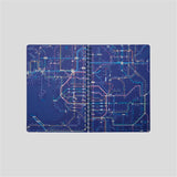 Railway Route Map Ring Notebook Kansai Japanese Blue / Tokyo Cartographic - bungu