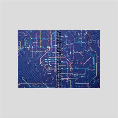 Railway Route Map Ring Notebook Kansai Japanese Blue / Tokyo Cartographic - bungu