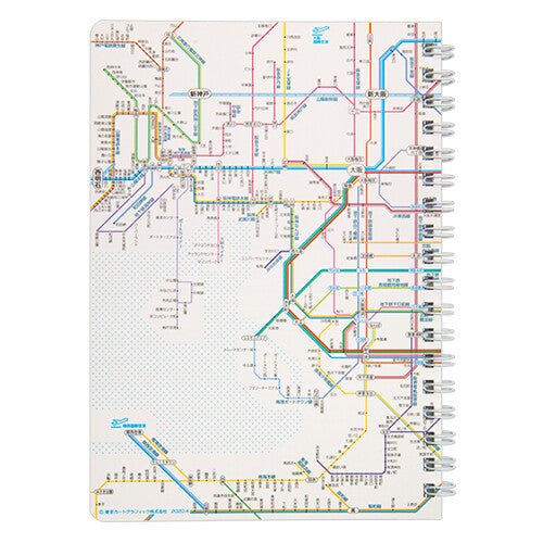 Railway Route Map Ring Notebook Kansai Japanese / Tokyo Cartographic - bungu