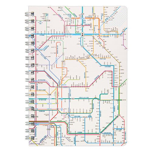 Railway Route Map Ring Notebook Kansai Japanese / Tokyo Cartographic - bungu
