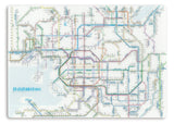 Railway Route Map Shitajiki Kansai Japanese / Tokyo Cartographic - bungu