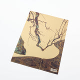 Red and White Plum Blossoms Gold Leaf A4 Clear File / Benrido - bungu