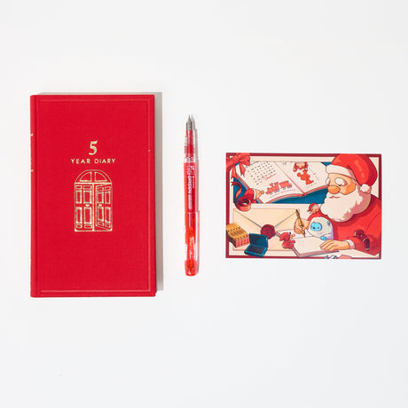 Red Ribbon 5 Year Diary Gift Set - bungu
